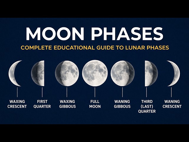 Phases of the Moon: A Visual Guide and Explanation | Animation