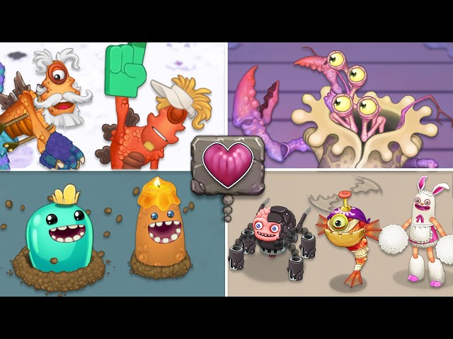 Unklaw, bb$quad, Dipster Variants & NEW Costumes - All Animations & Breeding (My Singing Monsters)