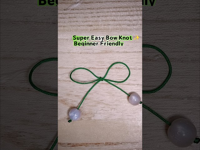 Super Easy Bow Knot Tutorial | DIY Bead Charm for Beginners #macrametutorial #diy #claybracelet