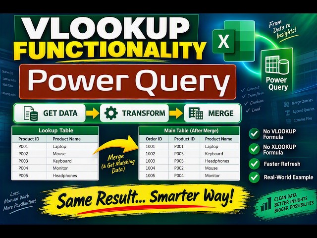 VLOOKUP Without VLOOKUP! 🤯 | How to Do VLOOKUP/XLOOKUP in Power Query