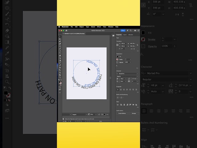 Type on a Path in Adobe Illustrator | Centered, Inside, or Outside Text in Seconds!