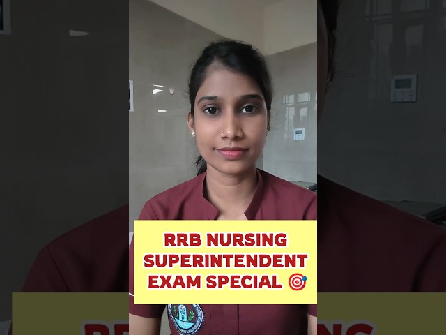 RRB Nursing superintendent Exam special 🎯 PYQs#rrbnursingofficer#Nursingexam#nursingaspirants#norcet