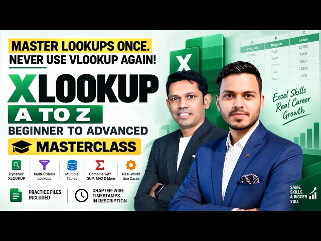 XLOOKUP in Excel: The Complete Masterclass 🚀 | Advanced Formulas & Real-World Examples