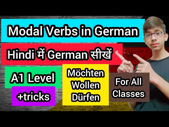 Modal Verbs in German😍 II A1 Level II हिंदी में जर्मन सीखें II tricks&tips II