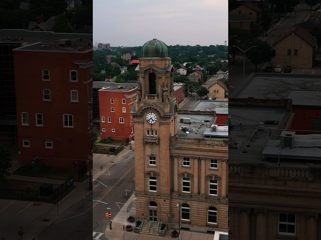 Perfect Drone Orbit Around City Hall