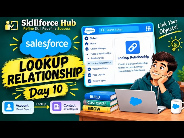Salesforce Lookup Relationship Explained | Day 10 | Salesforce Admin Tutorial for Beginners