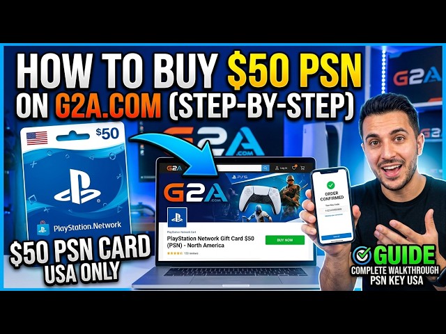 How to Buy PlayStation Network Gift Card $50 on G2A | PSN Key USA | Step-by-Step Guide