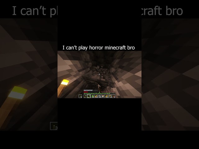 I can't play horror minecraft bro #minecraft #shorts