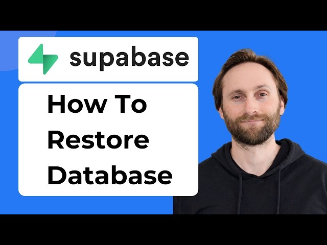 How to Restore a Supabase Database [Full Guide 2026]