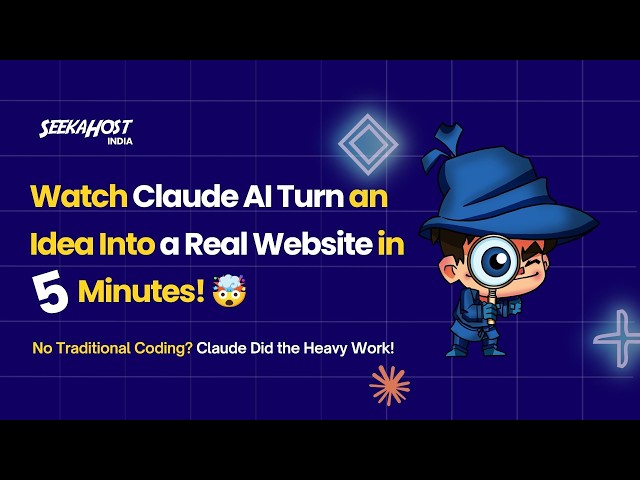 ⚡Create a Professional Website with Claude AI Without Coding | AI Website Creation - SeekaHost India