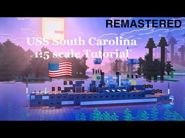 Minecraft USS South Carolina 1:5 scale Tutorial | South Carolina-class battleship