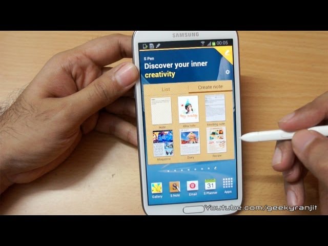 Samsung Galaxy Note 2 hands on first looks