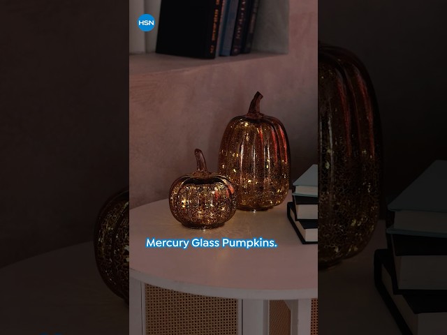 HSN Today's Special | Remote Operated - August & Leo Illuminated Mercury Glass Pumpkins