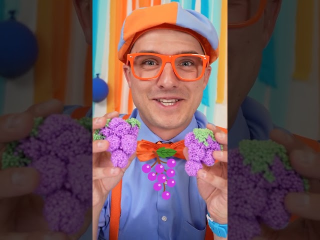 Let's SQUISH THESE FOAM FRUITS! #blippi #shorts #fruits #foam #toys