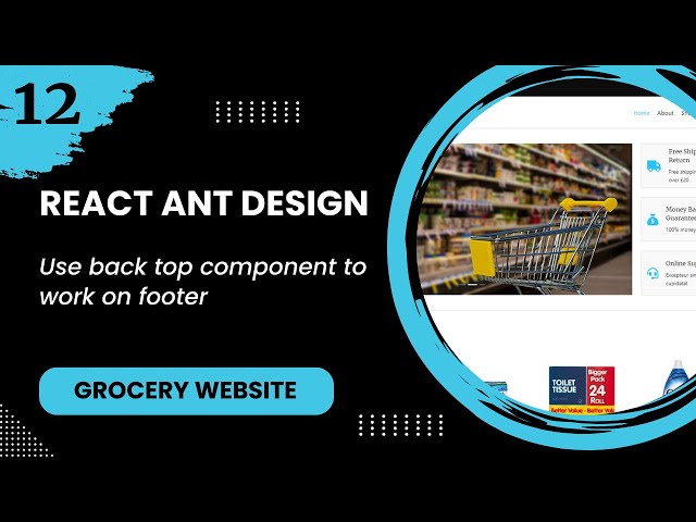 React JS #12 - Use back top component to work on footer
