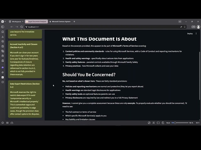 Legal Doc RAG Summarizer Demo
