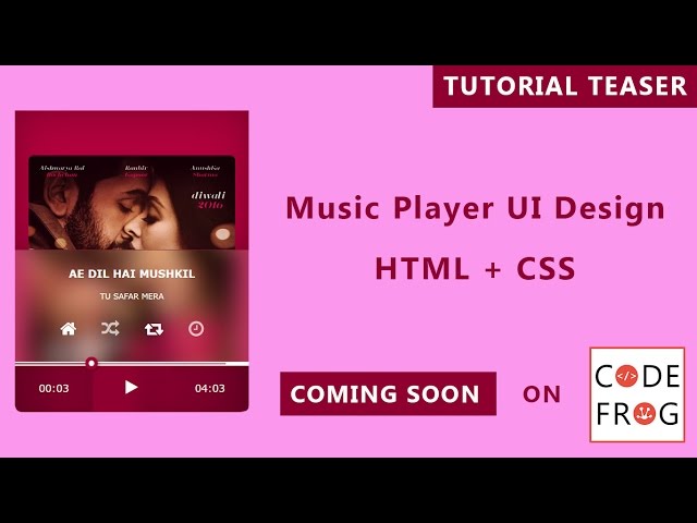 Music Player UI Design - Tutorial Teaser