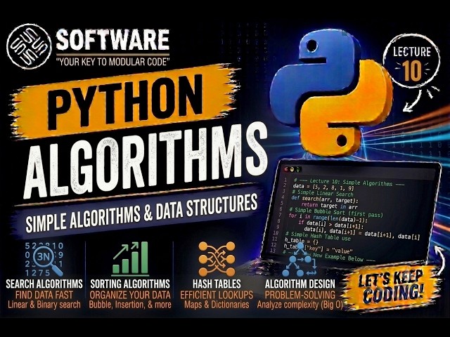 🔍 Python Programming Part 10 – Search & Sorting Algorithms 📊