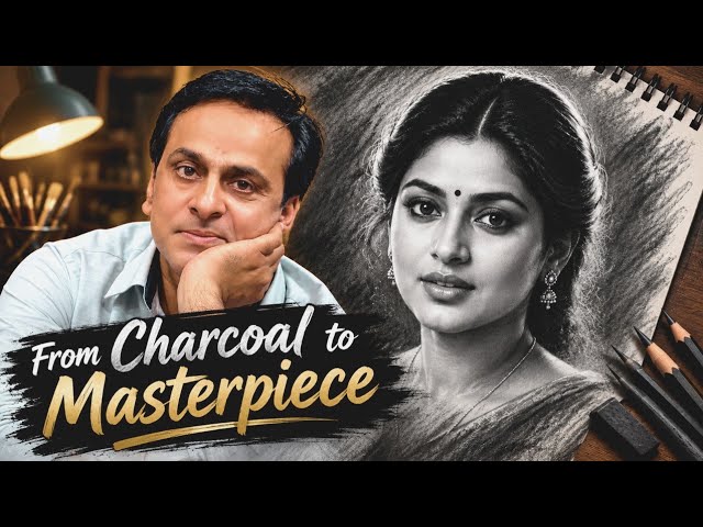 How to Draw  Face with Charcoal |Easy Tutorial