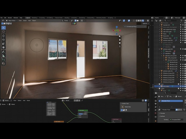 Realistic Window View and World Lighting with Sky Texture in Blender