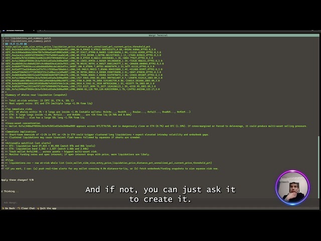 Intro to the Wangr Terminal Agent, access trading and prediction market data and use AI to script it