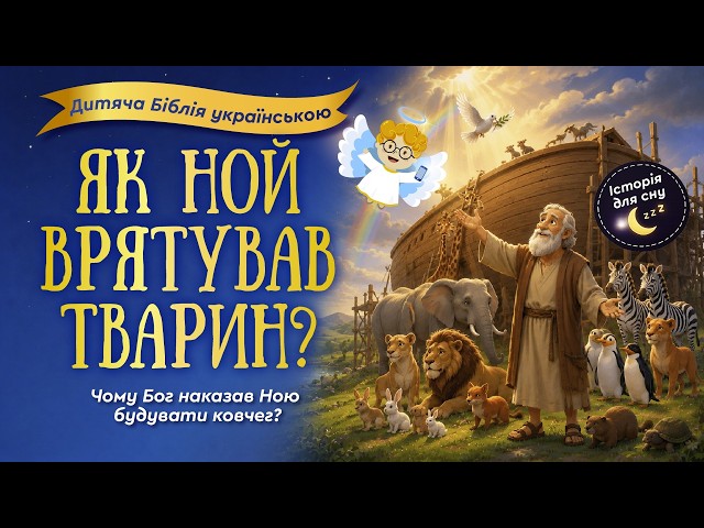 Why Noah Built the Ark 🎧 Children's Bible in Ukrainian 🌙 Bedtime Story & Lullaby for Kids 🎵