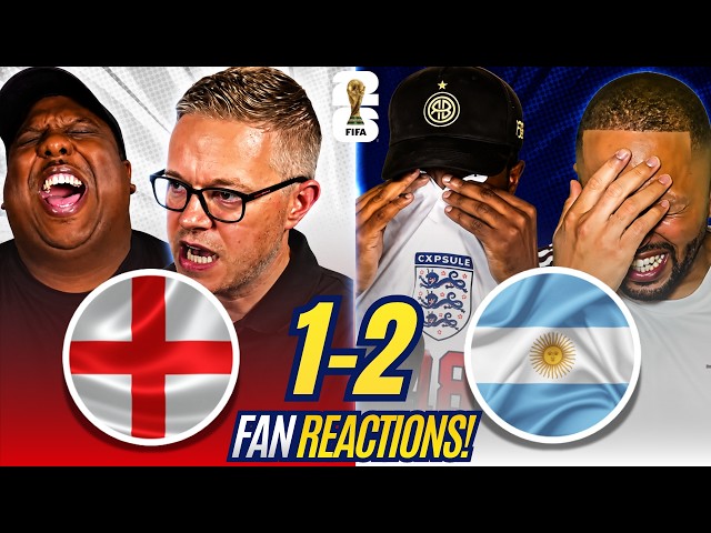 England fans HEARTBROKEN reactions to England 1-2 Argentina | World Cup Fan Reactions