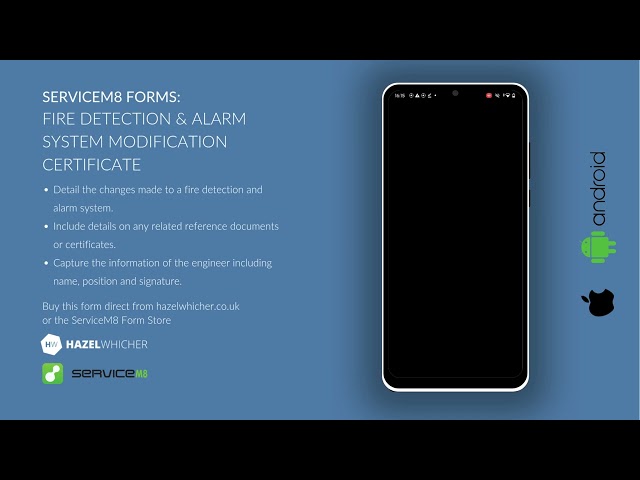 ServiceM8 Forms - Fire Detection & Alarm System Modification Certificate