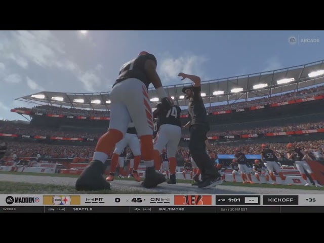 Madden NFL 27 Steelers vs Bengals Q2 week 3 Pro going for the record y2