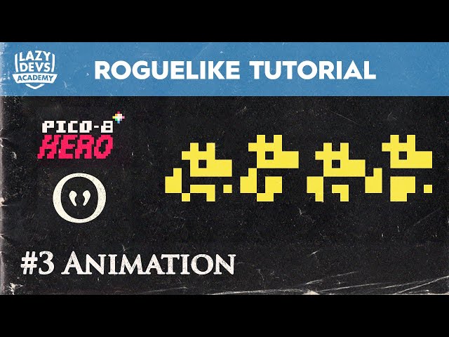 Making a Roguelike #3 - Animation - Pico-8 Hero