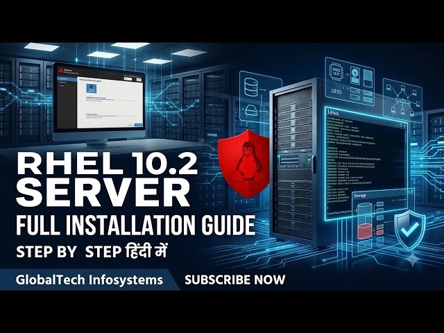 RHEL 10 2 Server Installation in Hindi   Red Hat Enterprise Linux 10 2 Full Installation in Hindi