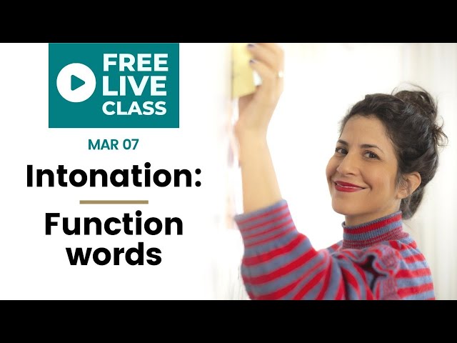 Live English Lesson | Intonation: Function Words
