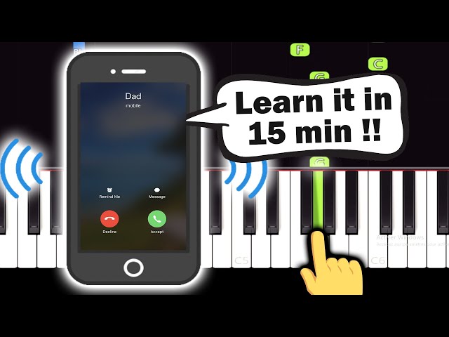 iPhone IOS Original Ringtone - EASY Piano tutorial