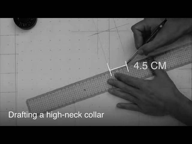 How to Draft a High-Neck Collar | Patternmaking Tutorial
