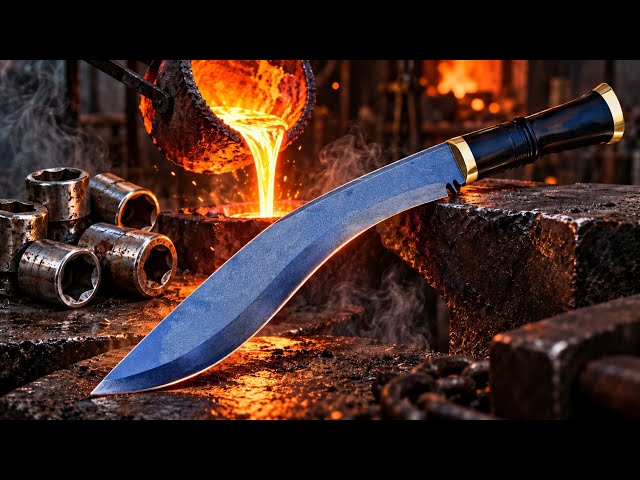 I Melted an Old Socket Set into a $3,000 Wootz Kukri