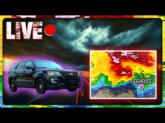Tornado and Hail Threat! | LIVE Chase With #TeamTIV2 Doghouse | 3/24/2024