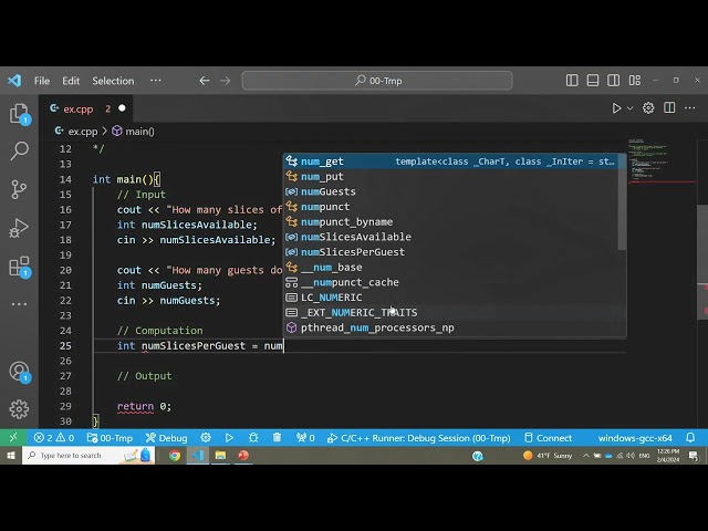 Example C++ Program 2