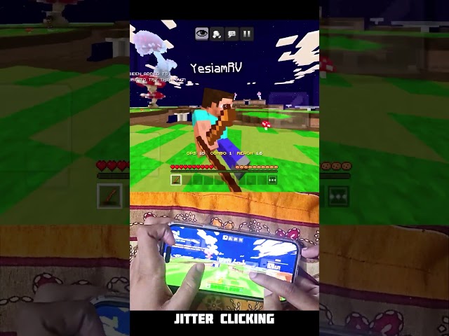 How to do Jitter Clicking on Mobile: Tutorial Video #minecraft #minecraftpvp #mcpe
