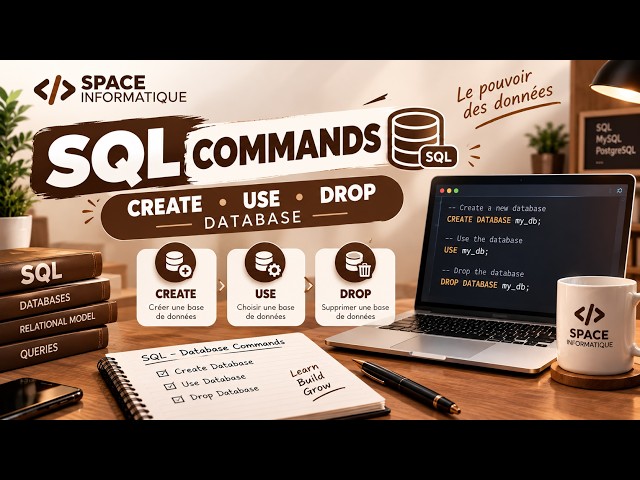SQL Commands : CREATE,  USE, DROP, ALTER   DATABASE | SQL & MySQL | Space Informatique