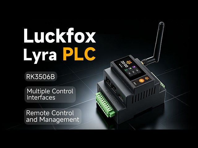 Luckfox Lyra PLC,RS232/RS422/RS485 + CAN + 2‑Relay,Built‑in 1.9" Touch + Wi‑Fi 6/BT#luckfox #plc