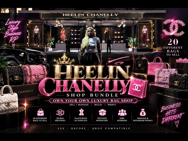 Fivem Chanelly Shop Business Bundle - ESX-QBCORE-QBOX