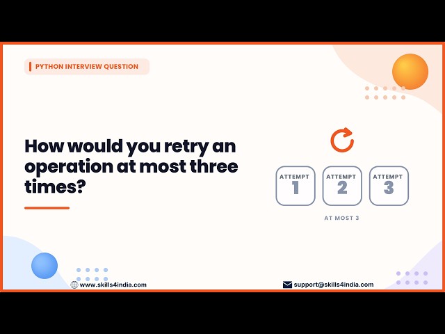How to Retry an Operation 3 Times in Python | Interview Question #python #pythoninterview