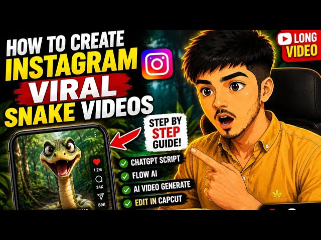 How to Create Viral AI Snake Videos for Instagram | AI Snake Video Tutorial