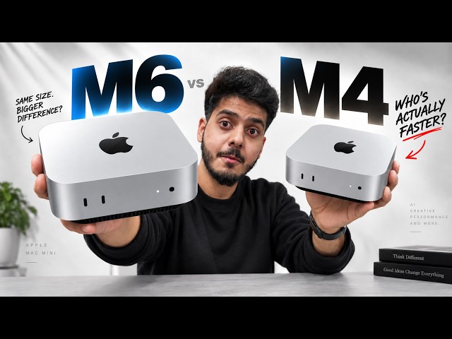 Mac mini M6 vs M4 🔥 REAL PERFORMANCE TEST! | Export, Render, AI & Speed Comparison 🍎
