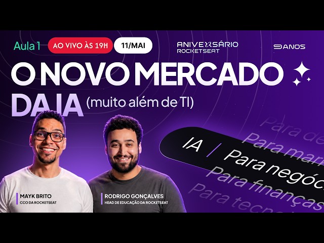 9 anos Rocketseat: lançamentos inéditos, bônus exclusivos e o próximo passo da sua carreira com IA