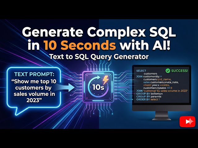 Generate Complex SQL in 10 Seconds with AI! | Text to SQL Query Generator