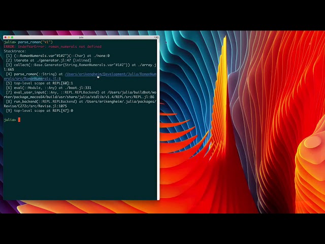 Workflow for Developing Code in a Julia REPL