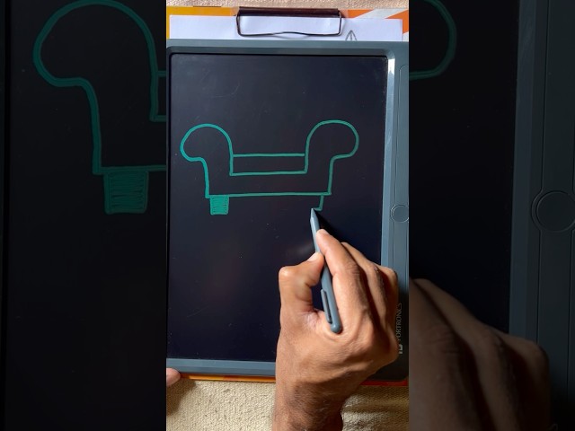 Easy sofa chair drawing tutorial || 🎨 || #chairdrawing #drawingtutorials #viralart