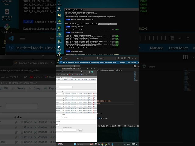 Laravel Run Migrations and Seed Database laravel #coding