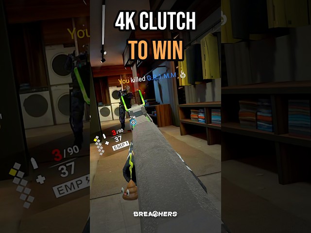 Breachers VR | 4k Clutch To Win!  #vr #gaming #r6 #vrarcade #virtualreality  #vresports  #r6siege